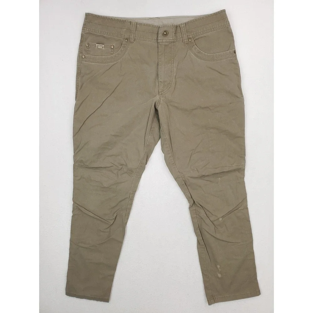 Kuhl Pants Mens 36x30 Taupe Revolvr Rogue Vintage Patina Dye Relaxed Tapered